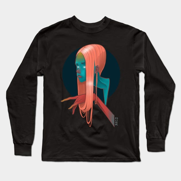 Hairstyle Long Sleeve T-Shirt by Isaac Malakkai